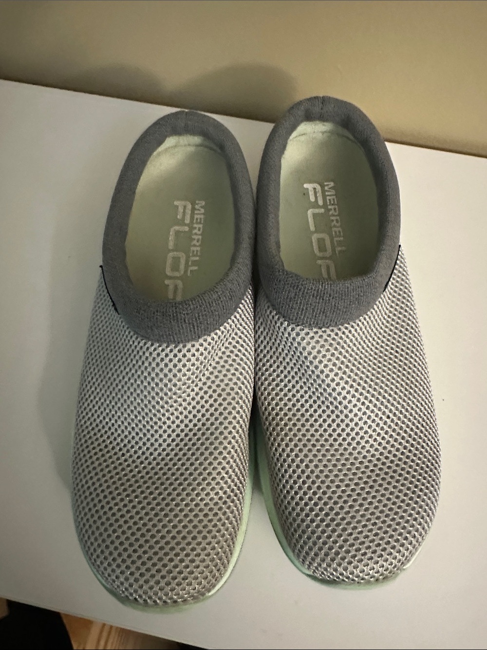 Merrell Slip-On Mesh Shoes in Light Gray and Dark Gray